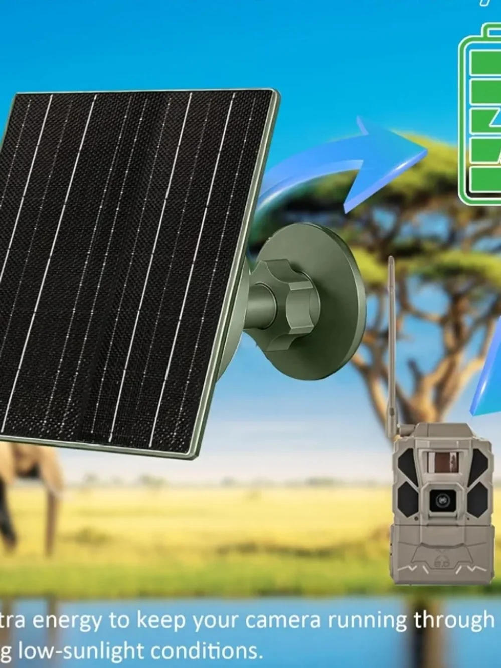 Solar Panel Kit with Mount and Cables